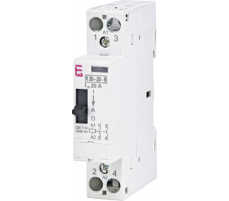 Контактор модульный ETI R-R 20-20 24V AC (ручн.управл.) (2464041)