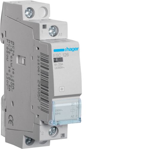 Контактор безшумний Hager ESC126 25A 1НЗ 230В - фото 1