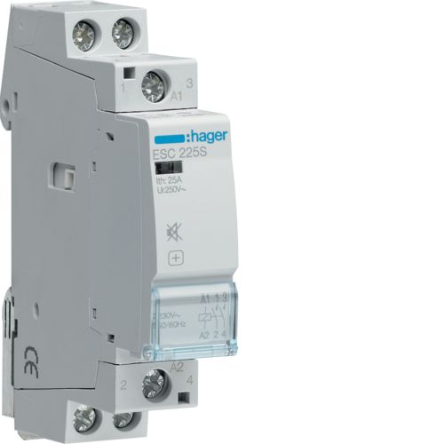 Контактор безшумний Hager ESC225S 25A 2НО 230В - фото 1
