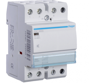 Контактор бесшумный Hager ESC363S 63A, 3НЗ, 230В