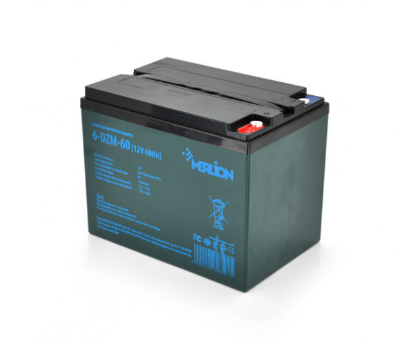 Акумуляторна батарея тягова MERLION 6-DZM-60, 12V 60Ah Q2 (18091) - фото 1