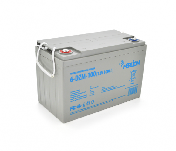 Акумуляторна батарея тягова MERLION 6-DZM-100, 12v 100ah Q1 (18093) - фото 1