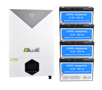 Система бесперебойного питания ALLURE PRIME MPS-VIII-6200W (48V) AP12-300 (300Ач / 3840Вт/ч) - 4шт (15240Вт)