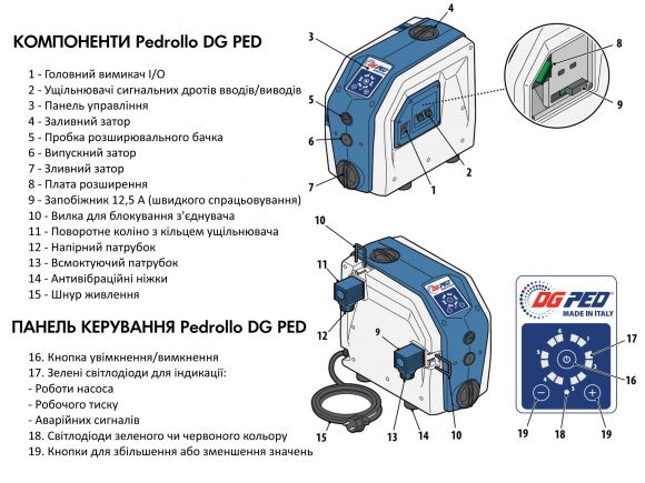 Насосная станция PEDROLLO Dual-DG PED 3+3 - фото 6