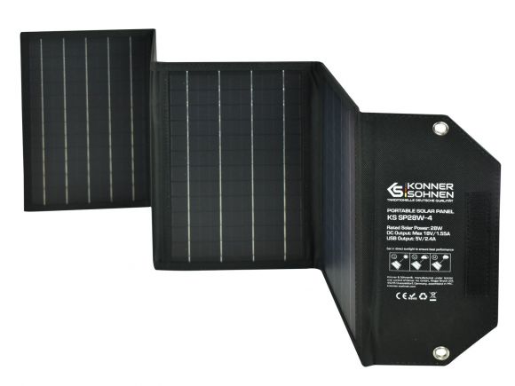 Портативная солнечная панель Konner&amp;Sohnen KS SP28W-4 - фото 3