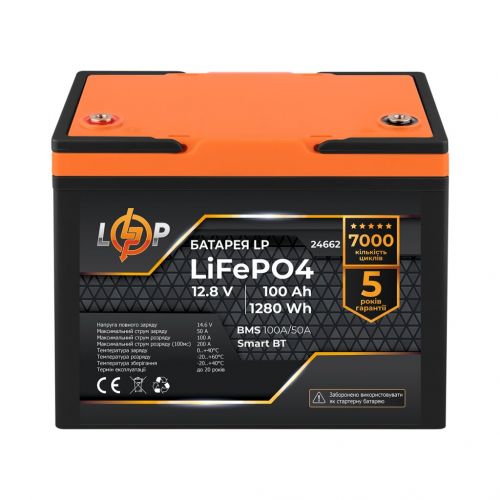 Аккумулятор LP LiFePO4 12,8V - 100 Ah (1280Wh) (24662) - фото 1
