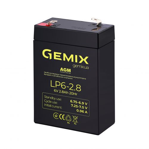 Аккумуляторная батарея Gemix LP6-2.8 (10700220) - фото 2