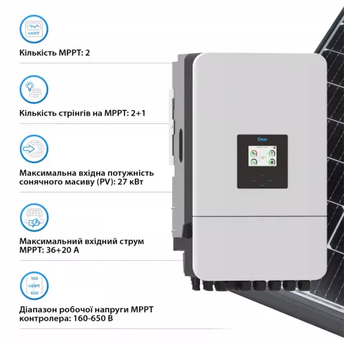 Інвертор гібридний Deye SUN-18K-SG05LP3-EU-SM2 Wi-Fi 220/380V - фото 4