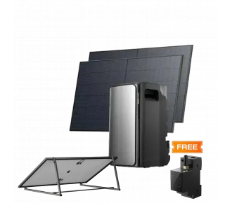 Комплект EcoFlow STREAM ULTRA/Solar Panel 2*400/Регулируемый кронштейн для солнечных панелей/Умный счетчик Smart Meter