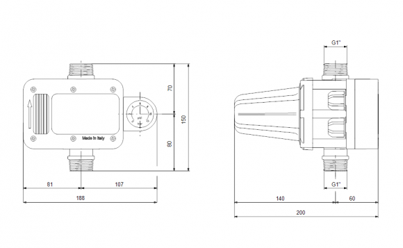 Реле тиску Grundfos PM Plus 93264956 - фото 2