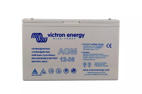 Акумуляторна батарея Victron Energy 12V/38Ah AGM Super Cycle (M5) (BAT412038081) - фото 1