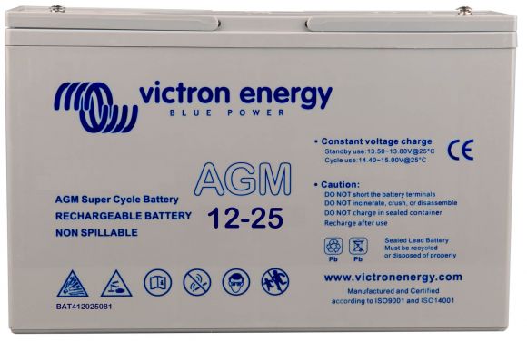Акумуляторна батарея Victron Energy 12V/25Ah AGM Super Cycle (M5) (BAT412025081) - фото 1