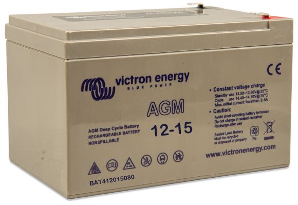 Акумуляторна батарея Victron Energy 12V/15Ah AGM Super Cycle (Faston 6.3x0.8mm) (BAT412015080) - фото 1
