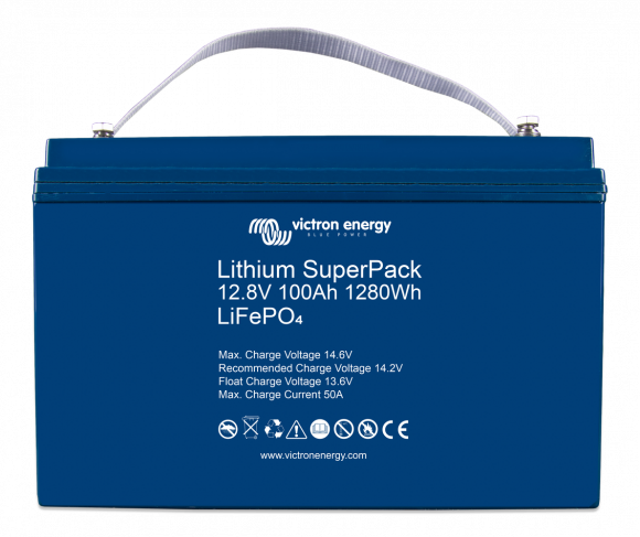 Акумуляторна батарея Victron Energy LiFePO4 Lithium SuperPack 12,8V/100Ah (M8) (BAT512110710) - фото 1